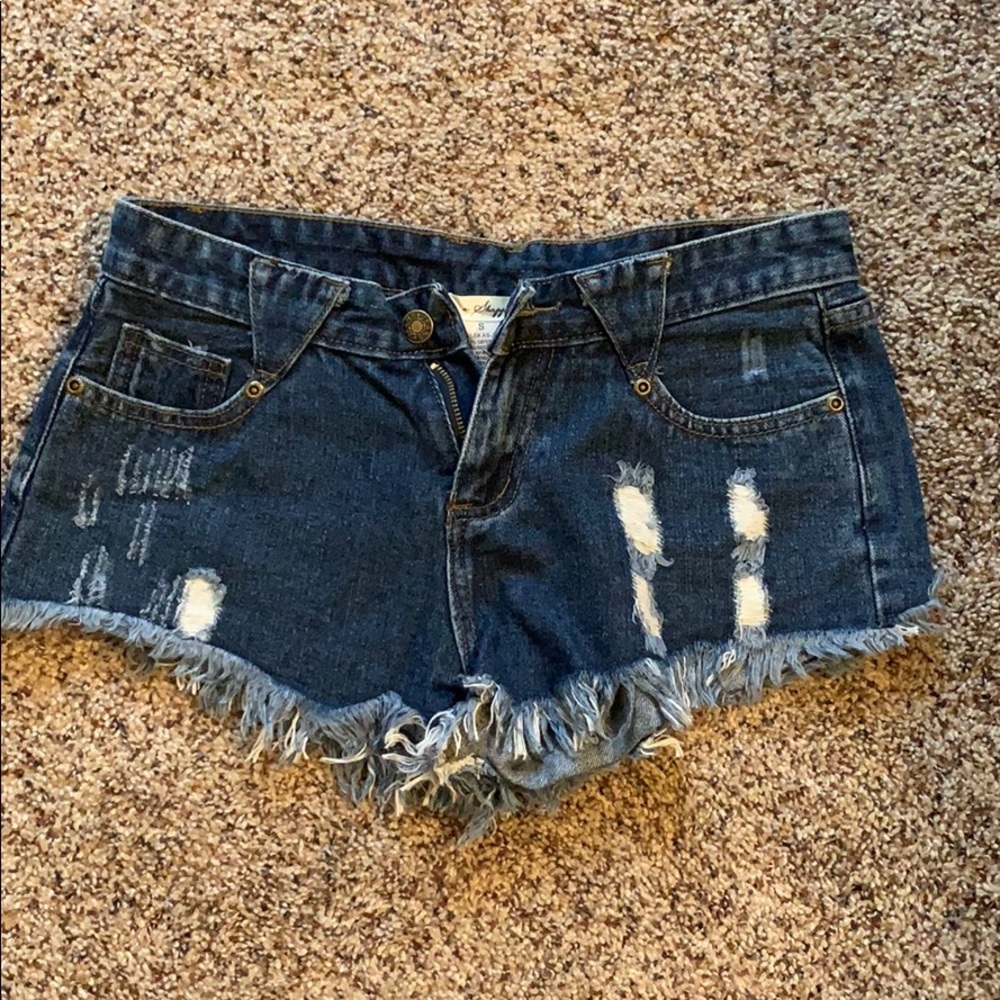Blue jean shorts